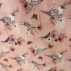 Milkmaid Goods Floral Butterfly Baby Swaddle Pink Rayon Stretch Blanket